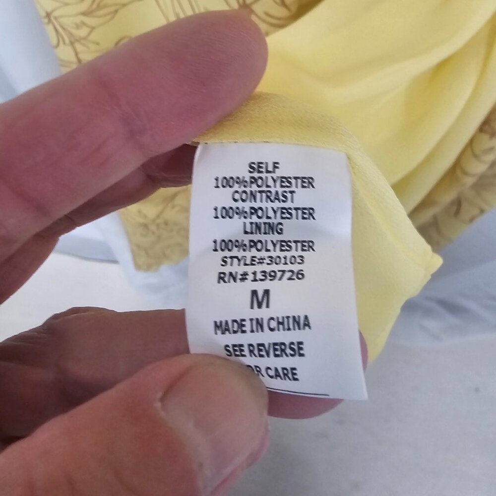 Honey Punch Dress Yellow Maxi Wrap Boho Cottage M - Picture 7 of 9